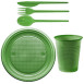 Economical Disposable TableWare Dark Green